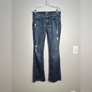 7 for all mankind Dojo bootcut jeans distressed medium wash size 28